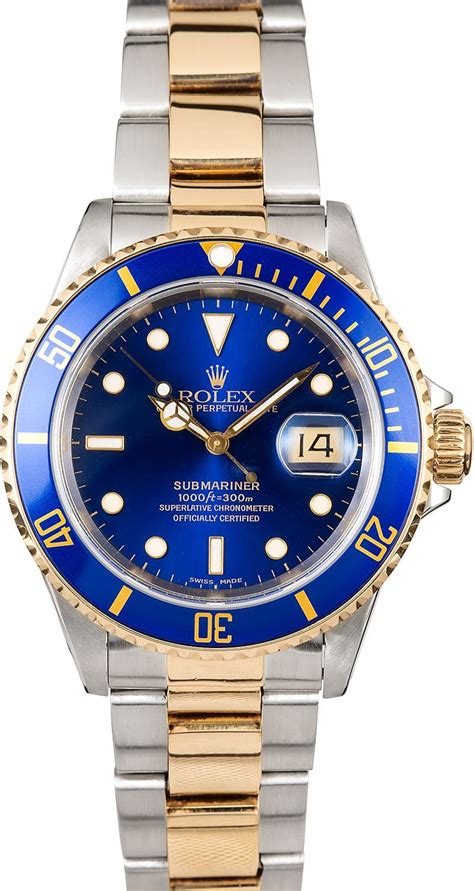 blue gold rolex submariner price